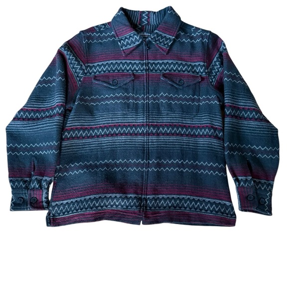 Woolrich Women’s Size M  Aztec Southwestern Wool Blend Jacket Full Zip Cowgirl - Picture 5 of 10
